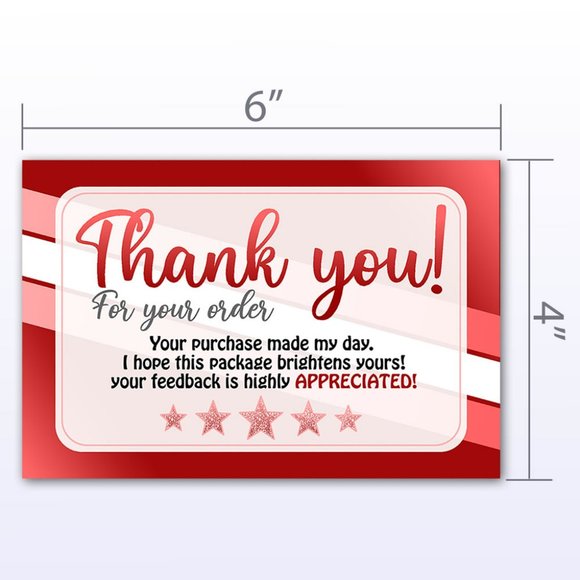 40 Thank you Cards Kraft Cards 4x6" - Picture 2 of 2